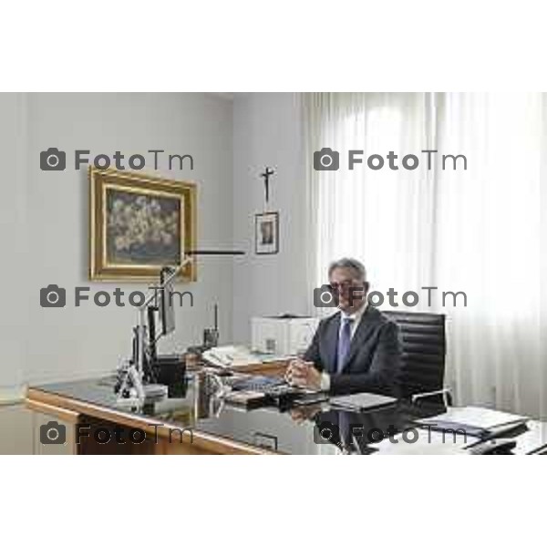 Tiziano Manzoni/LaPresse 12 -01- 2026 Italia Cronaca Bergamo Questore della Provincia di Bergamo dottor Vincenzo Nicolì negli uffici della Questura bergamasca.