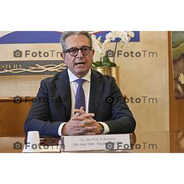 Tiziano Manzoni/LaPresse 12 -01- 2026 Italia Cronaca Bergamo Questore della Provincia di Bergamo dottor Vincenzo Nicolì negli uffici della Questura bergamasca.