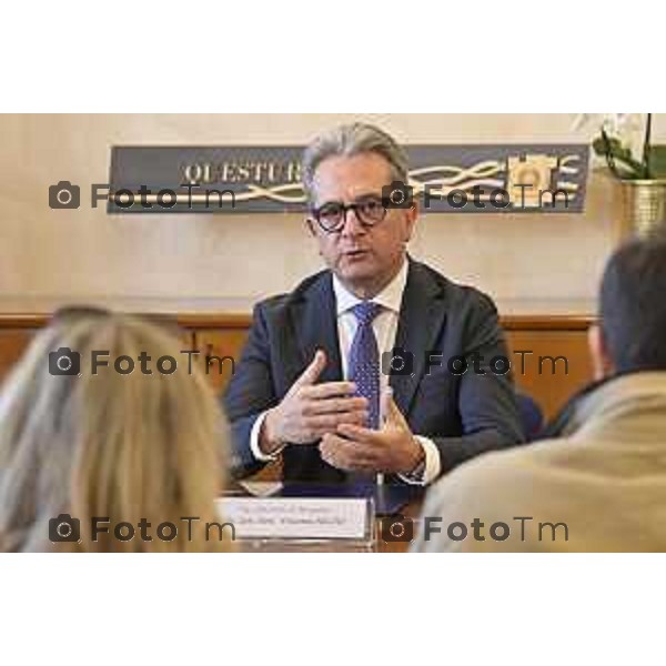 Tiziano Manzoni/LaPresse 12 -01- 2026 Italia Cronaca Bergamo Questore della Provincia di Bergamo dottor Vincenzo Nicolì negli uffici della Questura bergamasca.