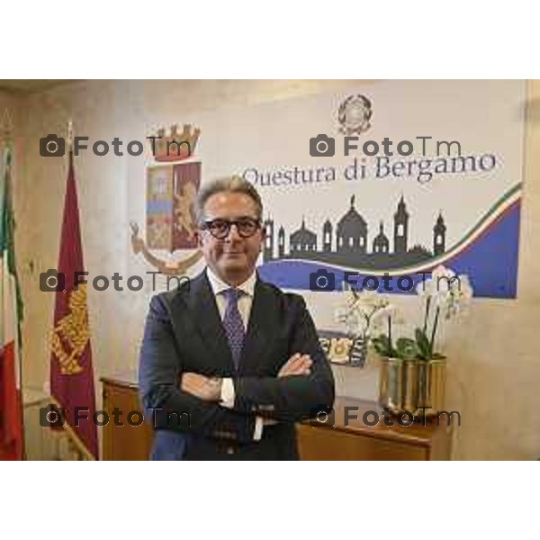 Tiziano Manzoni/LaPresse 12 -01- 2026 Italia Cronaca Bergamo Questore della Provincia di Bergamo dottor Vincenzo Nicolì negli uffici della Questura bergamasca.