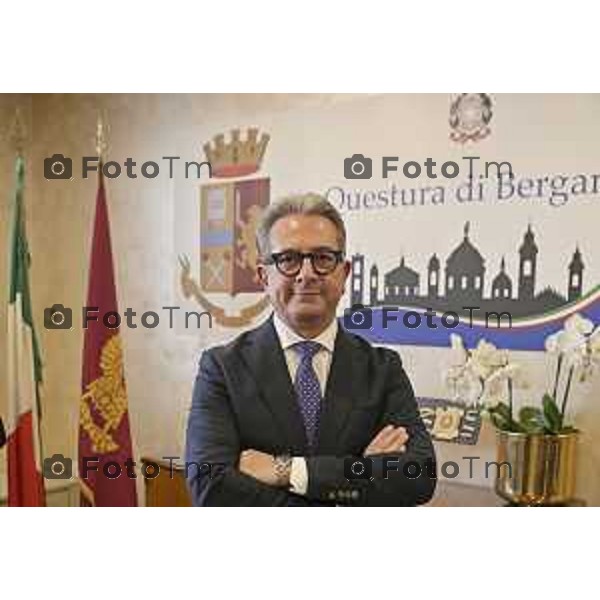 Tiziano Manzoni/LaPresse 12 -01- 2026 Italia Cronaca Bergamo Questore della Provincia di Bergamo dottor Vincenzo Nicolì negli uffici della Questura bergamasca.