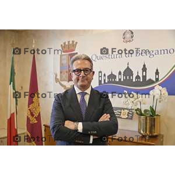 Tiziano Manzoni/LaPresse 12 -01- 2026 Italia Cronaca Bergamo Questore della Provincia di Bergamo dottor Vincenzo Nicolì negli uffici della Questura bergamasca.