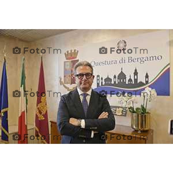 Tiziano Manzoni/LaPresse 12 -01- 2026 Italia Cronaca Bergamo Questore della Provincia di Bergamo dottor Vincenzo Nicolì negli uffici della Questura bergamasca.