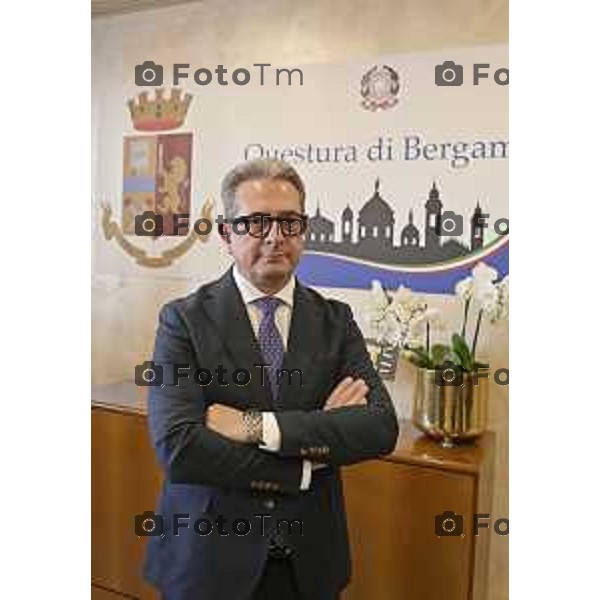 Tiziano Manzoni/LaPresse 12 -01- 2026 Italia Cronaca Bergamo Questore della Provincia di Bergamo dottor Vincenzo Nicolì negli uffici della Questura bergamasca.