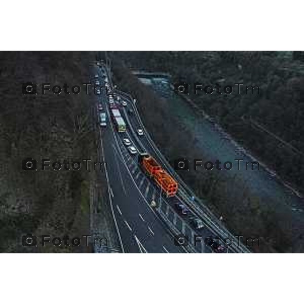 Tiziano Manzoni/LaPresse 14-01- 2026 Italia Cronaca Bergamo Valle Brembana Villa S\'Almè Dalmine e Sedrina traffico intenso