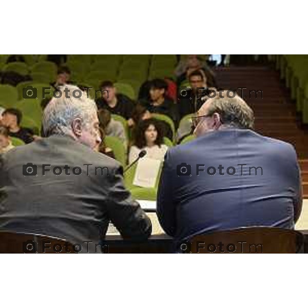 Tiziano Manzoni/LaPresse 16-01- 2026 Italia Cronaca Bergamo Liceo Mascheroni convegno sulla legalita e la giustizia con il procuratore capo Romanelli