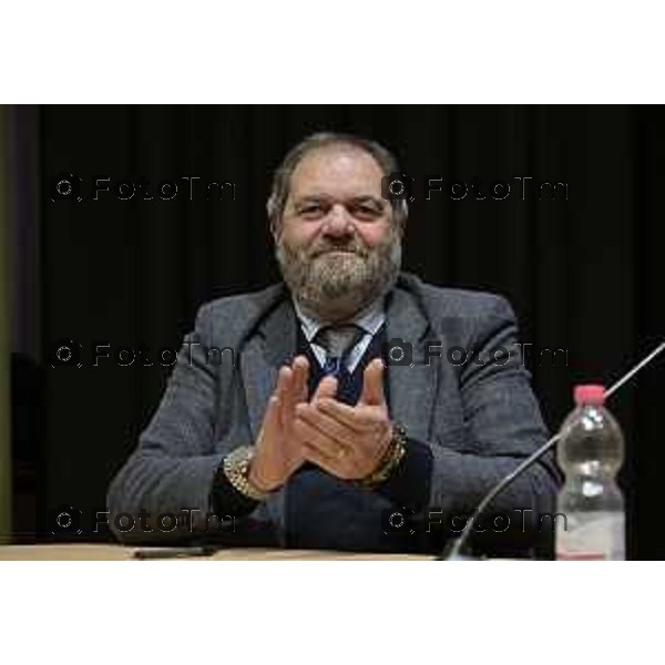 Tiziano Manzoni/LaPresse 16-01- 2026 Italia Cronaca Bergamo Liceo Mascheroni convegno sulla legalita e la giustizia con il procuratore capo Romanelli nella foto Gaetano Saffiotti