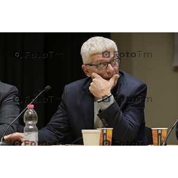 Tiziano Manzoni/LaPresse 16-01- 2026 Italia Cronaca Bergamo Liceo Mascheroni convegno sulla legalita e la giustizia con il procuratore capo Romanelli nella foto ,Nicola Morra