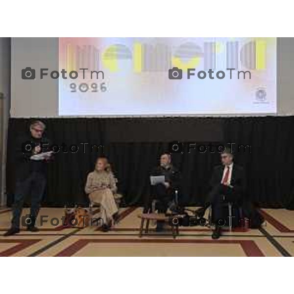 Tiziano Manzoni/LaPresse 21-01- 2026 Italia Cronaca Bergamo Bergamo i figli Emanuele Fiano e Floriana Maris, in conversazione con Daniele Rocchetti. le storie di Nedo Fiano e Gianfranco Maris.