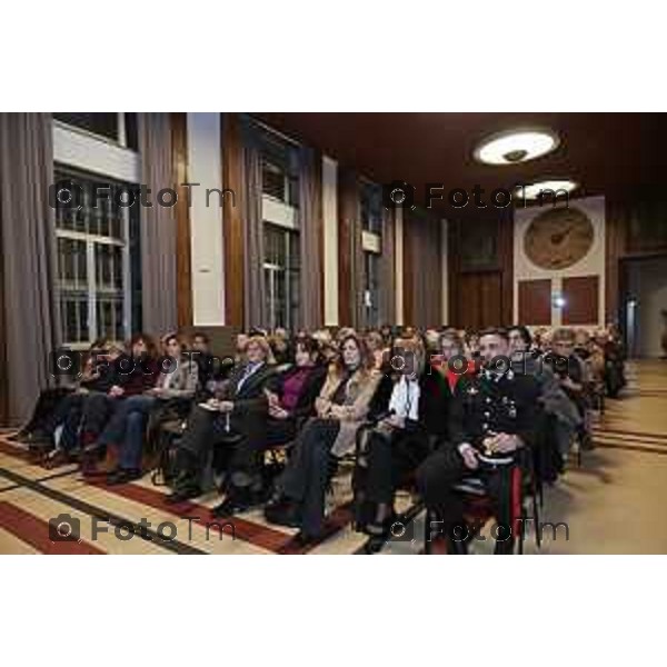 Tiziano Manzoni/LaPresse 21-01- 2026 Italia Cronaca Bergamo Bergamo i figli Emanuele Fiano e Floriana Maris, in conversazione con Daniele Rocchetti. le storie di Nedo Fiano e Gianfranco Maris.