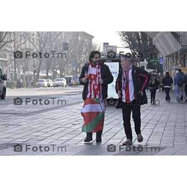 Tiziano Manzoni/LaPresse 22-01- 2026 Italia Cronaca Bergamo Tifosi del Bilbao Baschi partita europei Atalanta