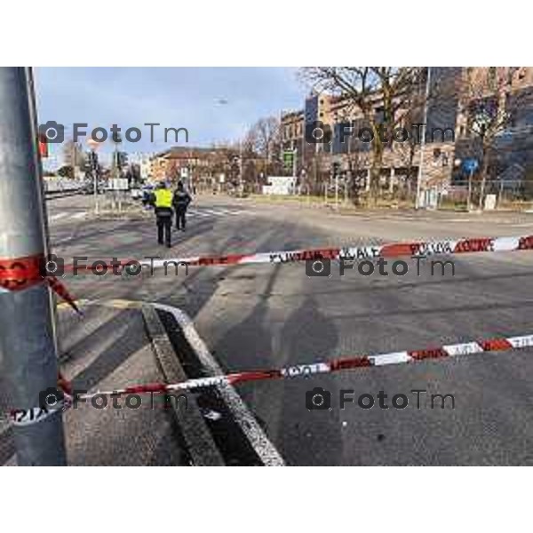 Tiziano Manzoni/LaPresse 27--01- 2026 Bergamo, Italia Cronaca Bergamo Imortale via borgo palazzo scooter camion