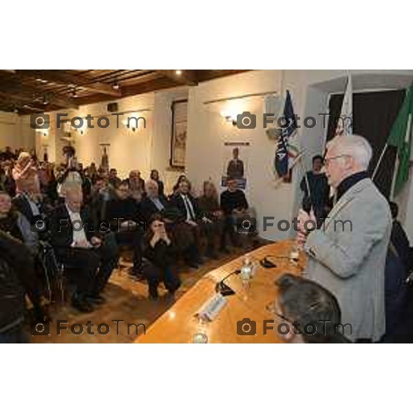 Tiziano Manzoni/Lapresse 27-1-2026 Bergamo Romano di Lombardia al via campagna elettorale di Gianfranco Gafforelli con il presindete di regione Fontana