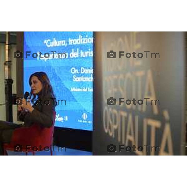 Tiziano Manzoni/LaPresse 30-01- 2026 Italia Cronaca Bergamo Nembro convegno INVESTOR & INDUSTRY FORUM 2026: intervento della ministra del turismo On. Daniela Santanchè Proiezione: “Cultura, tradizione, wellness, l’esperienza del turismo in crescita”