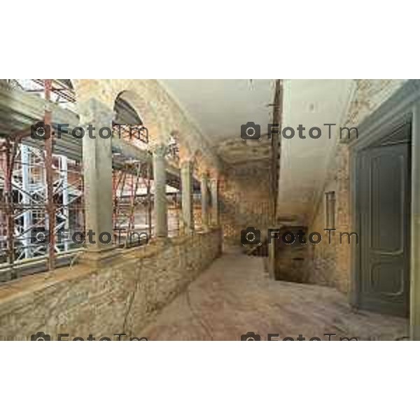 Tiziano Manzoni/LaPresse 30-01- 2026 Italia CronacaBergamo L\'ex asilo Principe di Napoli, storico edificio del XV-XVII riqualificazione n un centro culturale e artistico LAVORI INTERNI AL CANTIERE