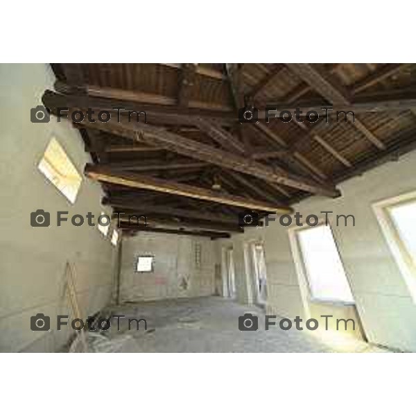 Tiziano Manzoni/LaPresse 30-01- 2026 Italia CronacaBergamo L\'ex asilo Principe di Napoli, storico edificio del XV-XVII riqualificazione n un centro culturale e artistico LAVORI INTERNI AL CANTIERE