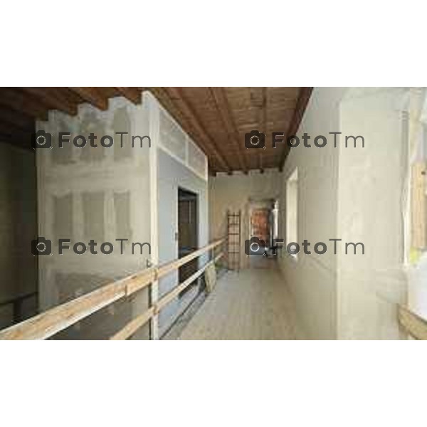 Tiziano Manzoni/LaPresse 30-01- 2026 Italia CronacaBergamo L\'ex asilo Principe di Napoli, storico edificio del XV-XVII riqualificazione n un centro culturale e artistico LAVORI INTERNI AL CANTIERE