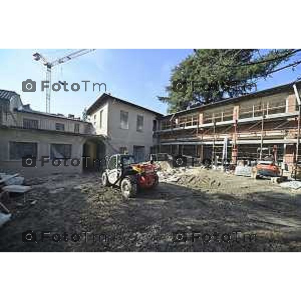Tiziano Manzoni/LaPresse 30-01- 2026 Italia CronacaBergamo L\'ex asilo Principe di Napoli, storico edificio del XV-XVII riqualificazione n un centro culturale e artistico LAVORI INTERNI AL CANTIERE