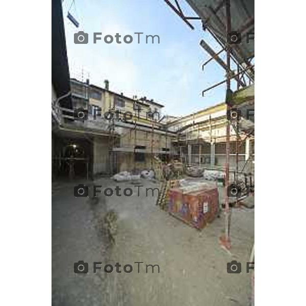 Tiziano Manzoni/LaPresse 30-01- 2026 Italia CronacaBergamo L\'ex asilo Principe di Napoli, storico edificio del XV-XVII riqualificazione n un centro culturale e artistico LAVORI INTERNI AL CANTIERE