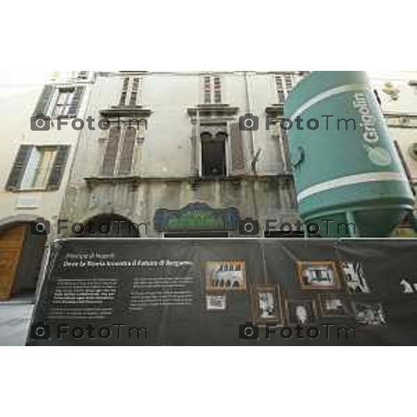 Tiziano Manzoni/LaPresse 30-01- 2026 Italia CronacaBergamo L\'ex asilo Principe di Napoli, storico edificio del XV-XVII riqualificazione n un centro culturale e artistico esterno cantiere