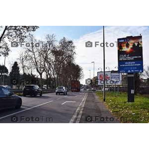 Tiziano Manzoni/LaPresse 2-2-2026 Bergamo, Italia CronacaTreviglio Manifesti choc per la campagna contro gli incidenti stradali