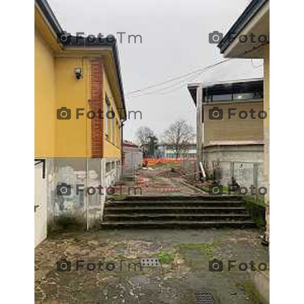 Tiziano Manzoni/LaPresse 3-2-2026 Bergamo, Italia Cronaca Treviglio campus scolastico della Geromina Al via il cantiere per la nuova passerella tra "Bicetti" e "Bicettina