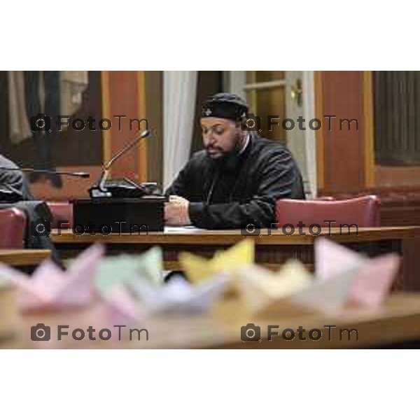 Tiziano Manzoni/Lapresse 5-2-2026 comune di Bergamo l’incontro tra la sindaca Elena Carnevali e le comunità religiose presenti sul territorio bergamasco.