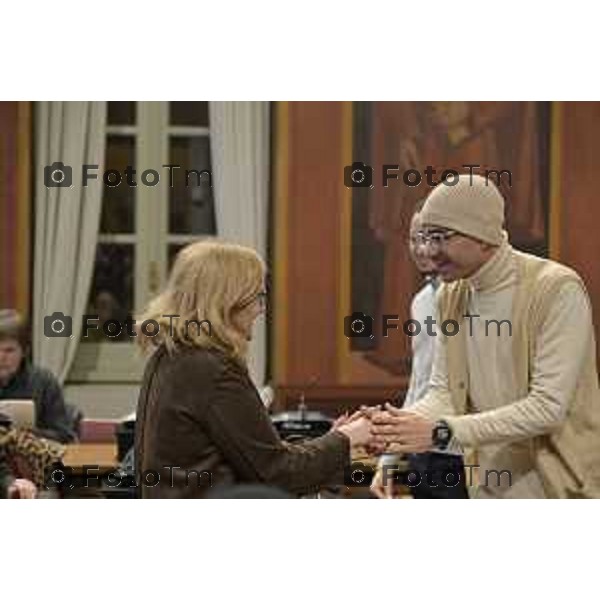 Tiziano Manzoni/Lapresse 5-2-2026 comune di Bergamo l’incontro tra la sindaca Elena Carnevali e le comunità religiose presenti sul territorio bergamasco.