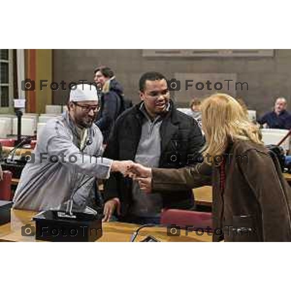 Tiziano Manzoni/Lapresse 5-2-2026 comune di Bergamo l’incontro tra la sindaca Elena Carnevali e le comunità religiose presenti sul territorio bergamasco.