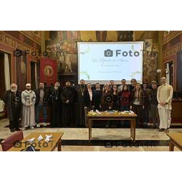 Tiziano Manzoni/Lapresse 5-2-2026 comune di Bergamo l’incontro tra la sindaca Elena Carnevali e le comunità religiose presenti sul territorio bergamasco.