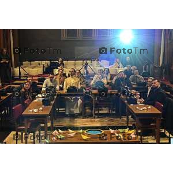 Tiziano Manzoni/Lapresse 5-2-2026 comune di Bergamo l’incontro tra la sindaca Elena Carnevali e le comunità religiose presenti sul territorio bergamasco.