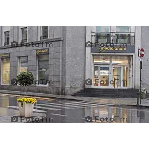 Foto LaPress Manzoni Tiziano 11/4/2018 ITALIA BERGAMO Cronaca EX PALAZZO CARIPLO VIA PARTIGIANI