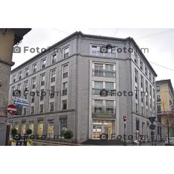 Foto LaPress Manzoni Tiziano 11/4/2018 ITALIA BERGAMO Cronaca EX PALAZZO CARIPLO VIA PARTIGIANI