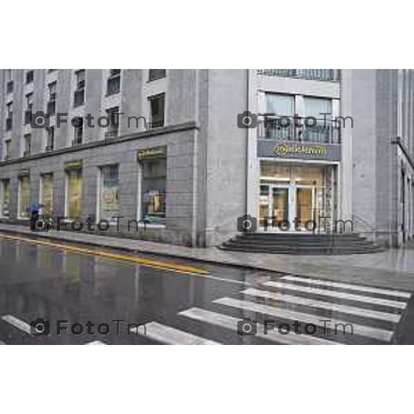 Foto LaPress Manzoni Tiziano 11/4/2018 ITALIA BERGAMO Cronaca EX PALAZZO CARIPLO VIA PARTIGIANI