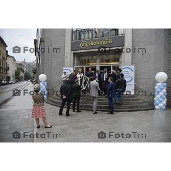 foto LaPresse Tiziano Manzoni 07/05/2018 Cronaca Bergamo - ITALIA inaugurazione Banca Mediulanum Family Banker Office di Bergamo