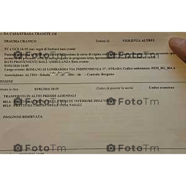 Tiziano Manzoni/Lapresse 9-2-2026 Bergamo Romano Di Lombardia Santina Farina aggredita a scopo di rapina