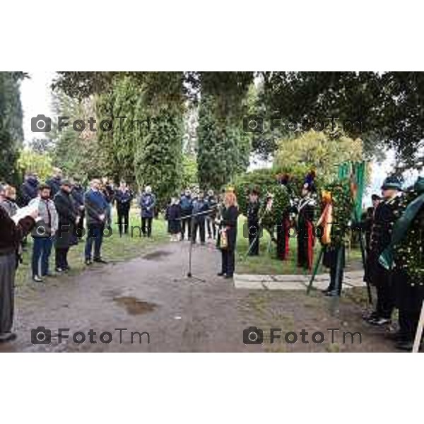 Tiziano Manzoni/LaPresse 10-02- 2026 Italia Cronaca Bergamo in memoria delle vittime delle Foibe omaggio al parco delle rimembranze alla Rocca