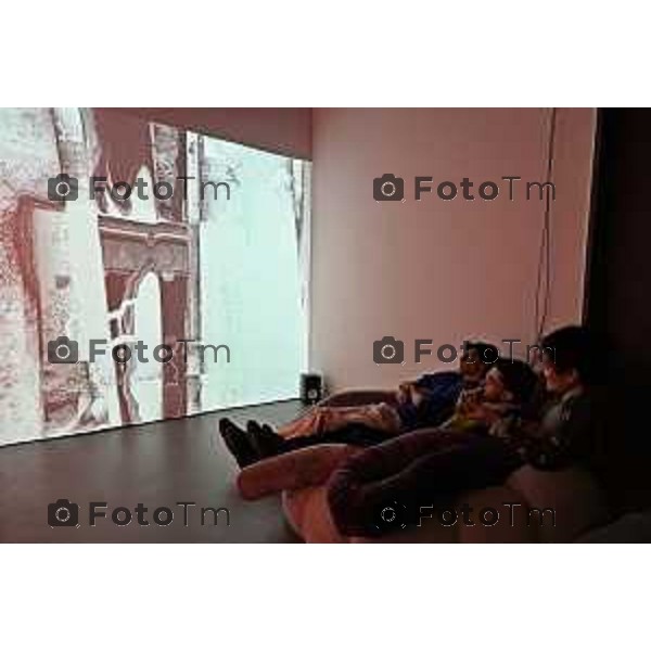 Tiziano Manzoni/LaPresse 12-02- 2026 Italia Cronaca Bergamo Bergamo inaugurazione della mostra Interscape L\'anteprima stampa GAMeC nelle foto le opere esposte