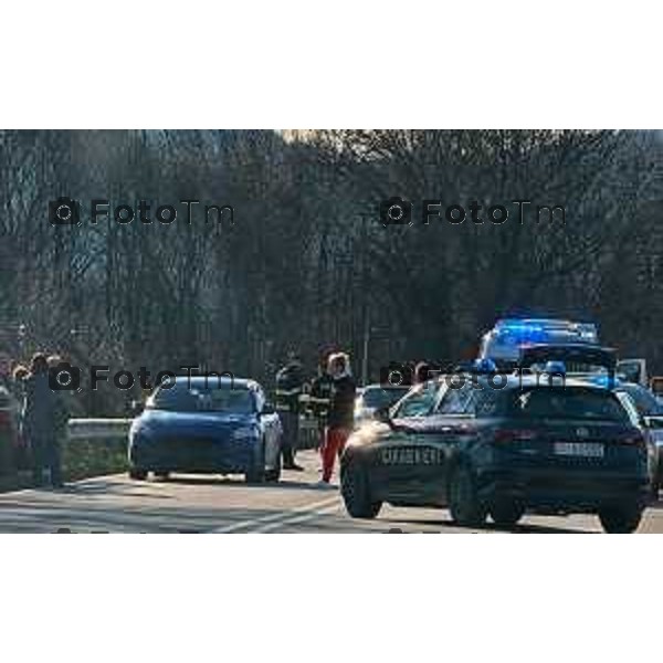 Protesta davanti al municipio contro inceneritore 15 Febbraio 2026 Bergamo ItaliaBarzana Bg Incidente mortale Francesco mazzoleni giocane ciclista investito da auto foto Tiziano Manzoni Lapresse