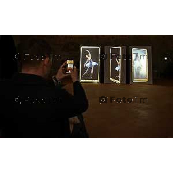 Bergamo I TAROCCHI DI DE ANDRÉ Accademia Carrara l\'accensione dell\'installazione video a cura di Studio Azzurro e un\'anticipazione della mostra Tarocchi. 19 Febbraio 2026 Italia foto Tiziano Manzoni Lapresse