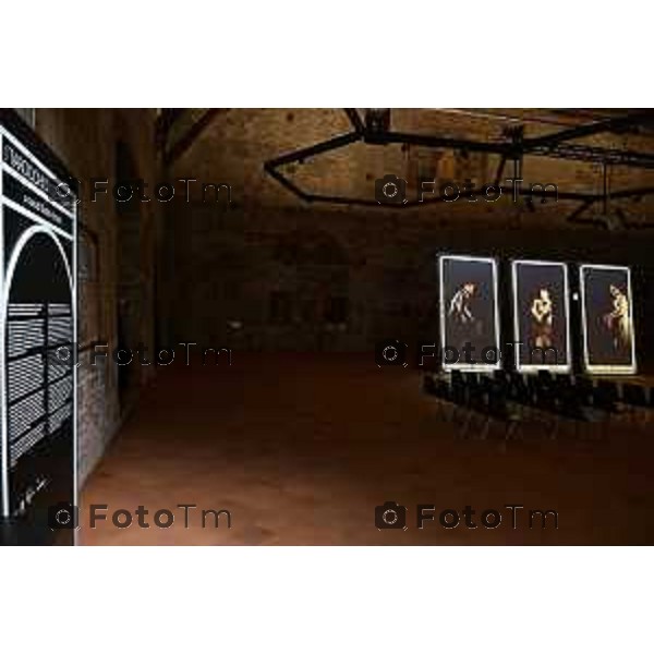 Bergamo I TAROCCHI DI DE ANDRÉ Accademia Carrara l\'accensione dell\'installazione video a cura di Studio Azzurro e un\'anticipazione della mostra Tarocchi. 19 Febbraio 2026 Italia foto Tiziano Manzoni Lapresse