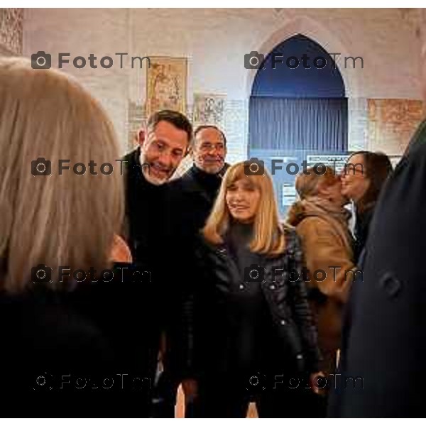 Bergamo I TAROCCHI DI DE ANDRÉ Accademia Carrara l\'accensione dell\'installazione video intervento di Dori Ghezzi 19 Febbraio 2026 Italia foto Tiziano Manzoni Lapresse