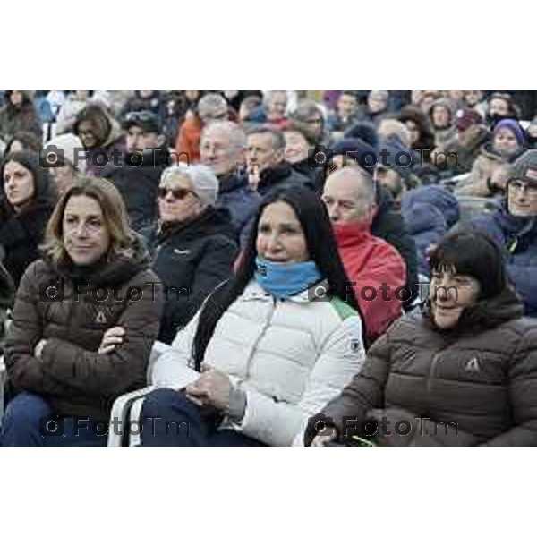 indimenticabili protagoniste della leggendaria Valanga Rosa, tratto indelebile e glorioso nella storia dello sci italiano – da sinistra Deborah Compagnoni e Lara Magoni 12 Febbraio 2026 Selvino BG Italia foto Tiziano Manzoni Lapresse
