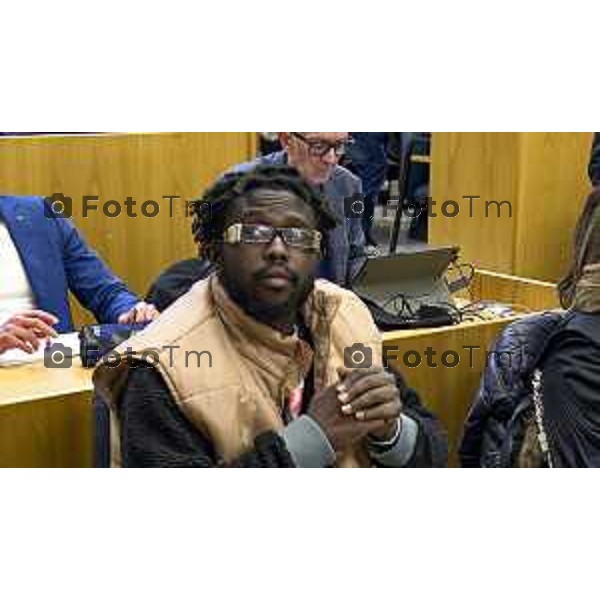 Bergamo. La Corte d’Assise ha condannato all’ergastolo Moussa Sangare per l’omicidio di Sharon Verzeni nella foto Moussa Sangare è stato condannato all\'ergastolo 25 Febbraio 2026 Bergamo Italia foto Tiziano Manzoni Lapresse