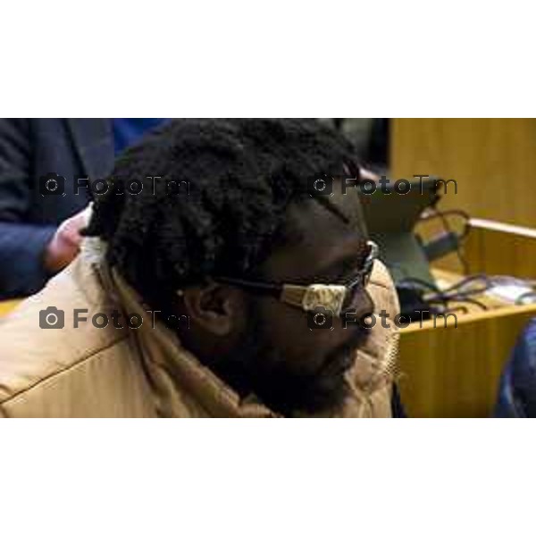 Bergamo. La Corte d’Assise ha condannato all’ergastolo Moussa Sangare per l’omicidio di Sharon Verzeni nella foto Moussa Sangare è stato condannato all\'ergastolo 25 Febbraio 2026 Bergamo Italia foto Tiziano Manzoni Lapresse