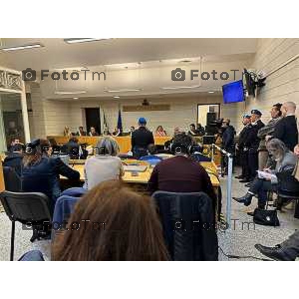Bergamo. La Corte d’Assise ha condannato all’ergastolo Moussa Sangare per l’omicidio di Sharon Verzeni un momento della >Sentenza 25 Febbraio 2026 Bergamo Italia foto Tiziano Manzoni Lapresse