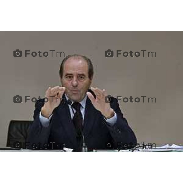 Bergamo e referendum Le ragioni del SI e del NO Confronto tra Antonio di Pietro e Maurizio Romanelli 26 Febbraio 2026 Bg Italia foto Tiziano Manzoni Lapresse