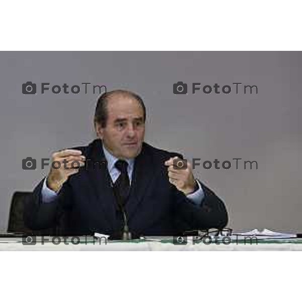 Bergamo e referendum Le ragioni del SI e del NO Confronto tra Antonio di Pietro e Maurizio Romanelli 26 Febbraio 2026 Bg Italia foto Tiziano Manzoni Lapresse