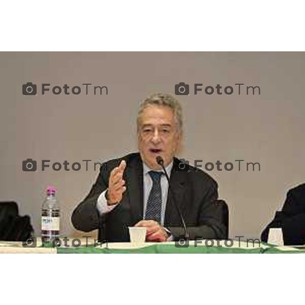 Bergamo e referendum Le ragioni del SI e del NO Confronto tra Antonio di Pietro e Maurizio Romanelli 26 Febbraio 2026 Bg Italia foto Tiziano Manzoni Lapresse