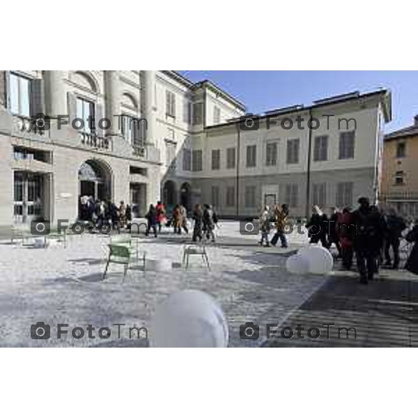 Bergamo dopo più di un secolo saranno riunite le 74 carte del mazzo Colleoni, conservate tra Accademia Carrara di Bergamo, The Morgan Library & Museum di NYC con Maria Luisa Pacelli Elena Carnevali Sergio Gandi 26 Febbraio 2026 bg Italia foto Tiziano Manzoni Lapresse